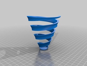 2 cor espiral vaso 5 3d print model - Mito3D