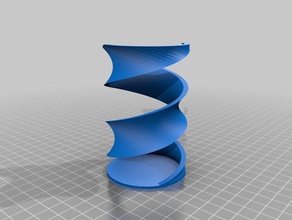 9 2 renk spiral vazo 3d print model - Mito3D