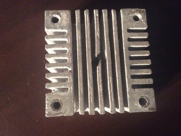 e17 heat sink mk2 & mk3 parts aluminum cast extruder fan mount heatsink lost pla casting nema 17 rapid manufacture manufacturing 3D print model - Mito3D