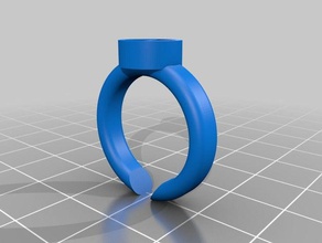 my customized text ring m rings 3d print model - Mito3D