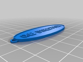 özel oval Anahtarlık benim özelleştirilmiş 3d print model - Mito3D