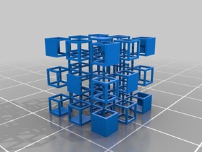 hollowed interlinked cube die dice 3d print model - Mito3D