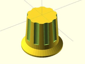 parametrik Kapatma düğmesi elektronik topuzu turningknob 3d print model - Mito3D