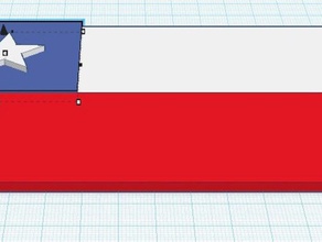 chilien drapeau des signes logos 3d print model - Mito3D