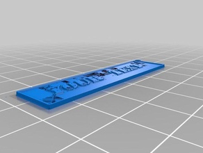 el texto aquí crear tu propio llavero llaveros 3d print model - Mito3D