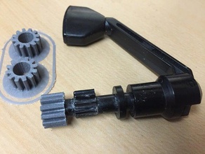 doug's tripod gear replacement parts crank 3d print model - Mito3D