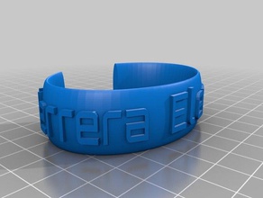 meu personalizados elipse mensagem de banda pulseiras personalizado 3d print model - Mito3D
