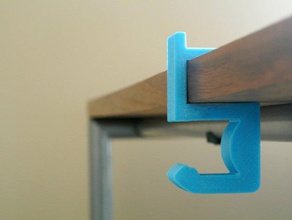 arm shaped hook office backpack desk hang 3d print model - Mito3D