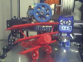 richtofens Rache mechanisch ist - Spielzeug ass Flugzeug Doppeldecker bluerbot fighter red baron triwing 3d print model - Mito3D