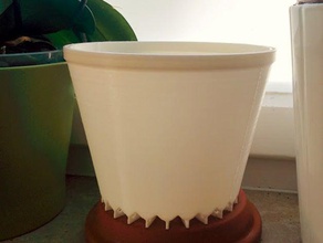 customizable plant pot elevated drainage holes containers customizer 3d print model - Mito3D