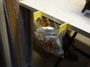 table trash bag clips v2 3d printer accessories clamp customizer filament waste 3d print model - Mito3D
