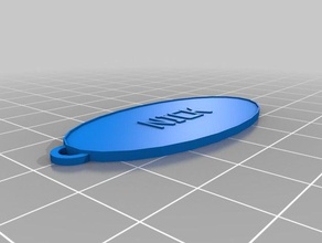 nick de porte-clés personnalisé 3d print model - Mito3D