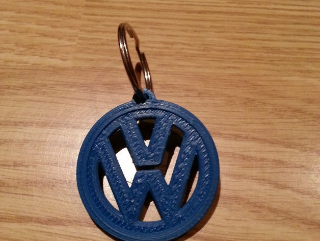 volkswagon trousseau de clés porte-clés voiture clé un logo volkswagen 3D print model - Mito3D