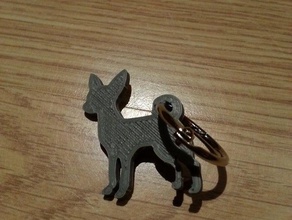 chiwawa trousseau de clés porte-clés chihuahua chien chiens clé un 3d print model - Mito3D