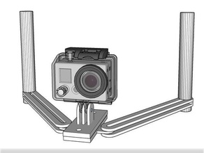 gopro gestire steadycam la fotocamera film flycam mount go pro maniglia il monte foto steadicam tripad 3d print model - Mito3D