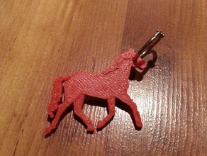 horse keychain keychains cheval horses key 3d print model - Mito3D