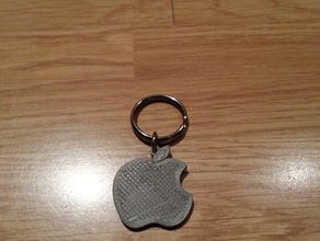 apple trousseau de clés porte-clés clé un pomme 3d print model - Mito3D