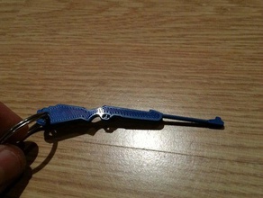 musket keychain keychains carabine fusil key 3d print model - Mito3D