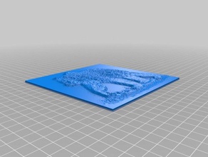 urso lithophane parametrizando comprimento espessura Arte 2d personalizado 3d print model - Mito3D
