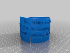 palmer obrigado pulseira a arte personalizado 3d print model - Mito3D