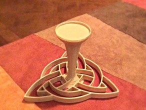 celtic trinity tealight holder decor art knotwork 3d print model - Mito3D