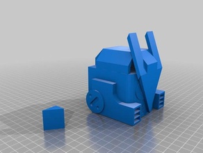 altd-03 modelo de robots altd aniland boceto cabeza conejo el robot 3d print model - Mito3D