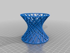 2 bükümlü kafesi matematik sanatı kap customizer dekoratif 3d print model - Mito3D