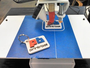 printrbot keyfob 4 color 3d printer accessories keychain keyring key ring 3d print model - Mito3D