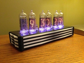 nixie clock case electronics tube retro 3d print model - Mito3D