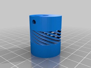 my customized flexible coupling param 2 different inner holes speretae spring parameter 3d printer parts 3d print model - Mito3D