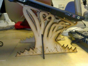 kraken laptop stand other cephalopod lasercut londonhackspace useful 3d print model - Mito3D