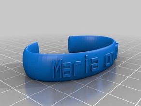 il mio personalizzato ellisse messaggio band bracciali su misura 3d print model - Mito3D