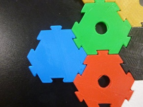 interlocking hexagon modular diy boardgame games fractal game puzl puzzle settlers catan toy 3d print model - Mito3D