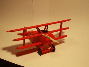 fokker dr1 triplane vehicles faberdashery fighter model red baron ultimaker 3d print model - Mito3D