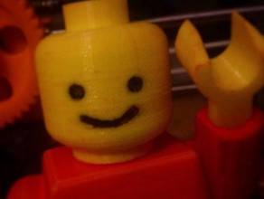 cabeça sorrindo minifig brinquedos & games 3d print model - Mito3D