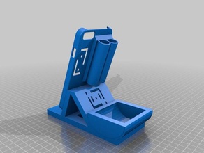 desk caddy charging dock iphone6 mobile phone iphone 6 case shapeways tinkercad 3d print model - Mito3D