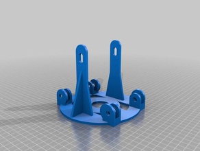 my customized roller ring universal filament spool holder revised 3d printer accessories 3d print model - Mito3D