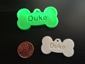 etiqueta de perro la universidad duke las mascotas el collar duque nombre 3d print model - Mito3D
