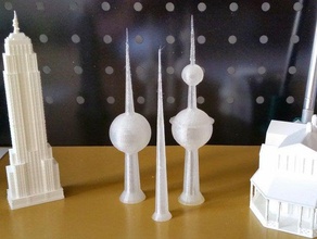 kuwait towers bâtiments et structures des le koweït point de repère q8 tours 3d print model - Mito3D