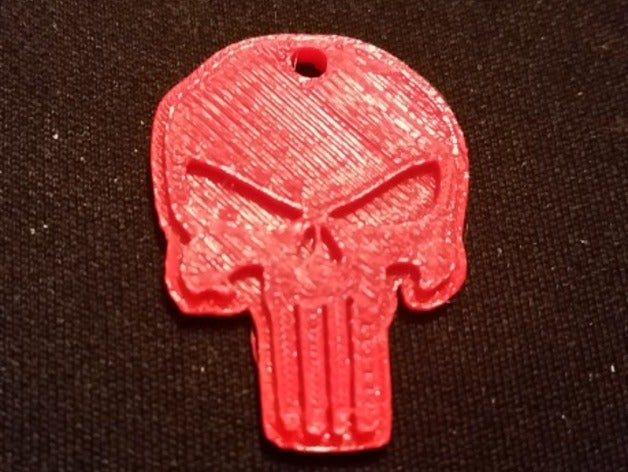 punisher chaveiro ornamento sinais e logotipos 3D print model - Mito3D