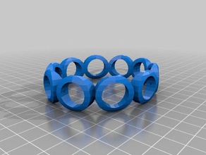 donna medio steampunk round cuff bracelets customized 3d print model - Mito3D