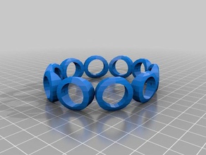 steampunk rodada do manguito pulseiras personalizado 3d print model - Mito3D