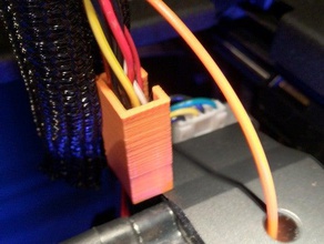 replicator 2 extruder wire bundle strain relief upgrade 3d printer parts part 3d print model - Mito3D