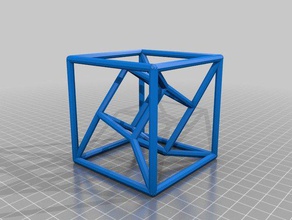 anpassbare verzerrt tesseract math Kunst Künstlerische customizer Herausforderung Mathe-Kunst 3d print model - Mito3D