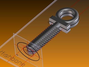 fishbone peg parts bolt cheville fixation ring 3d print model - Mito3D