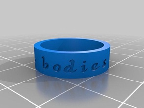 zwei Körper, eine Seele Ringe angepasst 3d print model - Mito3D