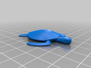 tartaruga de mar animais 3d o blender supportless 3d print model - Mito3D