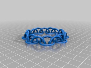 personalizzabile mezzo cerchio braccialetto a catena bracciali 3d il campanile su misura customizer sfida gioielli link openscad indossabile 3d print model - Mito3D