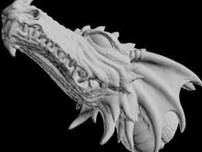 dragon head sculptures 3d 3dsmax scanner clay fantasy model nextengine scanned 3d print model - Mito3D