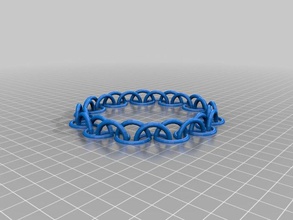 ma personnalisé en demi-cercle bracelet chaîne 24 liens les bracelets beffroi 3d print model - Mito3D